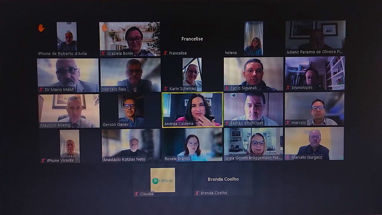 Sessão plenária on-line dá posse à nova diretoria do CRM-SC
