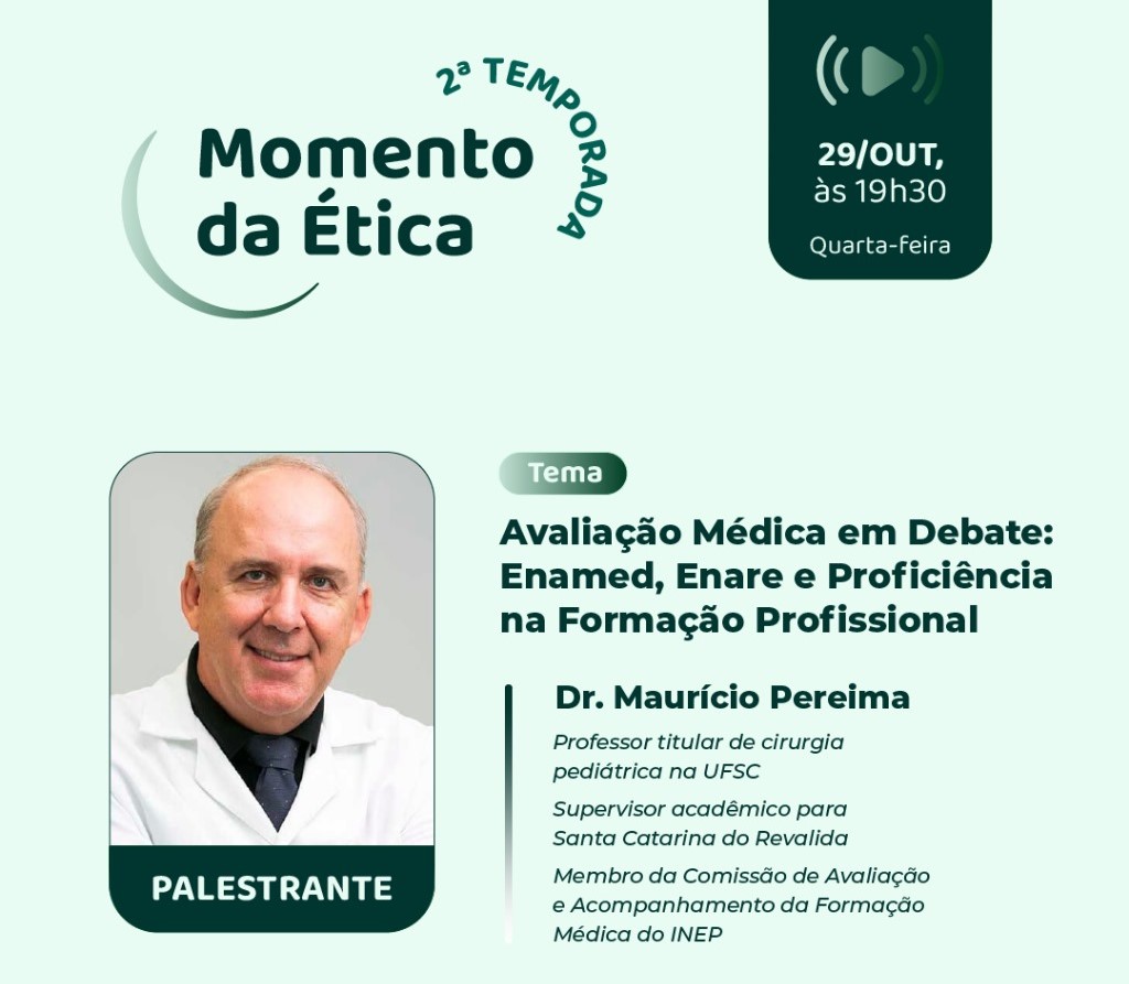 Evento online do CRM-SC debate avaliação médica e qualidade da formação profissional