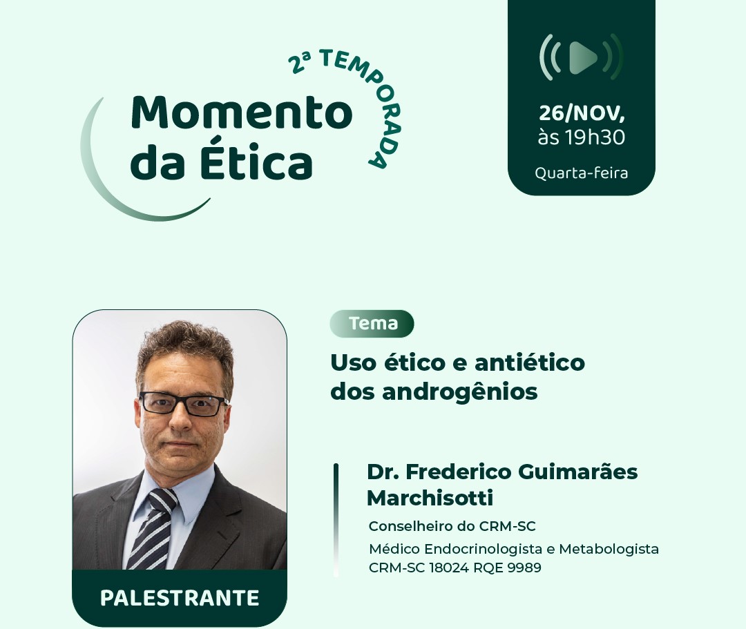 CRM-SC debate uso ético e antiético dos androgênios em evento on-line