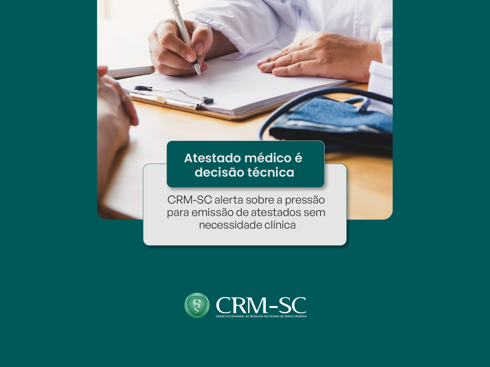 CRM-SC alerta para a crescente pressão sobre médicos na emissão de atestados